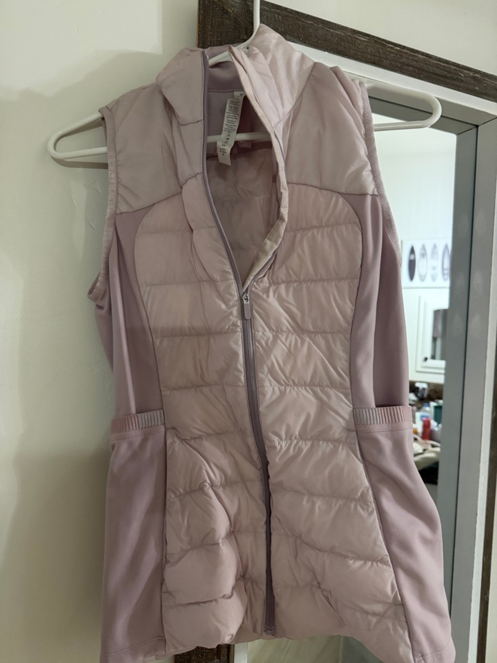 lululemon athletica dusty mauve quilted puffer vest - women